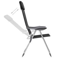 Campingstoelen inklapbaar aluminium zwart 4 st - thumbnail