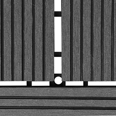Terrastegels 11 stuks 30 x 30 cm WPC 1 m2 (grijs) - thumbnail