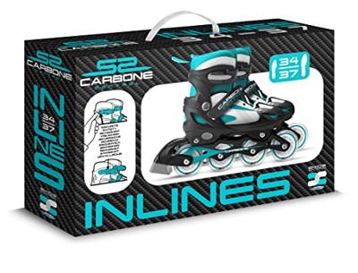 Halfzachte inline verstelbare inline skate - maat 34-37 - SKIDS CONTROL CARBONE - JK525302