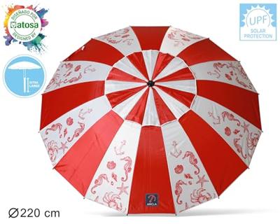 Strandparasol Rood Ø 220 cm SPF50+ Navy