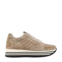 Via Vai 5209036 suède plateau sneakers taupe - thumbnail