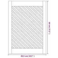 VidaXL Kastdeuren met latwerk 2 st 49,5x69 cm massief grenenhout - thumbnail