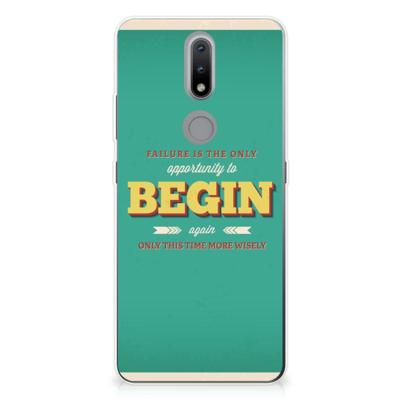 Nokia 2.4 | Siliconen hoesje | met naam Quote Begin