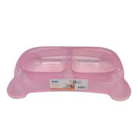 Nobleza Voerbak voor hond en kat - Dubbel - Roze - Maat S - thumbnail