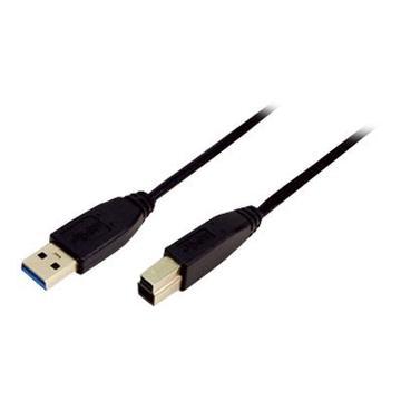 LogiLink CU0025 USB-kabel USB 3.2 Gen1 USB-A stekker, USB-B stekker 3.00 m Zwart