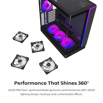 Montech king 45 pro midi tower behuizing (zwart | 2x usb-a | 1x usb-c | rgb | window)