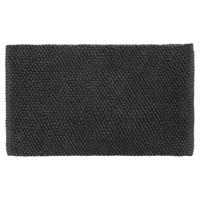 Differnz Popcorn badmat geschikt voor vloerverwarming 100% katoen 50 x 80 cm zwart - thumbnail