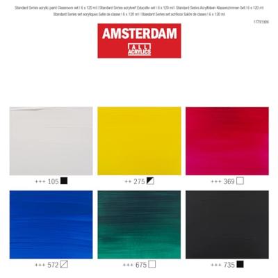 Amsterdam standard series acrylverf educatie set 120ml, 6dlg.