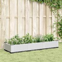 VidaXL Plantenbak met pinnen 125x40x28,5 cm polypropeen wit - thumbnail