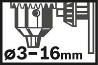 Bosch Accessoires Tandkransboorhouders tot 16 mm 3 - 16 mm, 5/8" 16 1st - 1608571057 - thumbnail