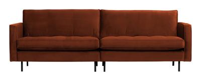 WOOOD Bank 'Rodeo' 3-zits, Velvet, kleur Roestbruin
