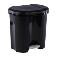 Rotho duo pedaalemmer 2x10l zwart - thumbnail