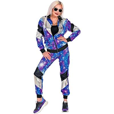 Fout 80&apos;s Trainingspak Discobal Blauw Unisex - thumbnail