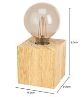 Eglo TafellampPrestwick 2 Licht hout - 43733 - thumbnail