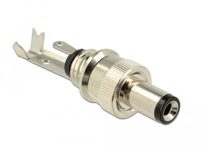 Delock 89913 Laagspannings-connector Stekker, inbouw 5.5 mm 2.1 mm 1 stuk(s)