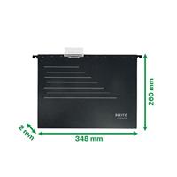 Hangmap Leitz Alpha Recycle A4 verticaal V-bodem zwart - thumbnail