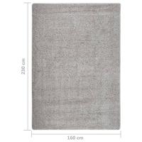 VidaXL Vloerkleed shaggy anti-slip 160x230 cm lichtgrijs - thumbnail