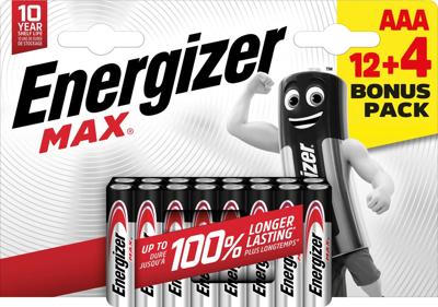 Energizer Max AAA batterij (potlood) Alkaline 1.5 V 16 stuk(s)