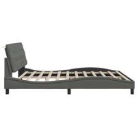 Bedframe zonder matras stof donkergrijs 200x200 cm - thumbnail