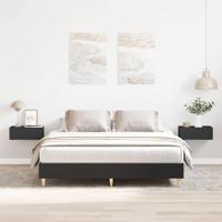 Bedframe zonder matras 140x200 cm spaanplaat zwart - thumbnail