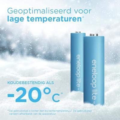 Oplaadbare batterijen PANASONIC ENELOOP LITE AAA 550 mAh 4 szt (BK-4LCCE/4CP) - thumbnail