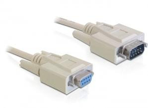 DeLOCK Serial RS-232 extension 9 pin male > 9 pin female, 5m kabel