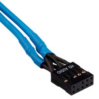 Corsair Premium verlengkabel voor voorpaneel, met ommanteling, blauw - thumbnail
