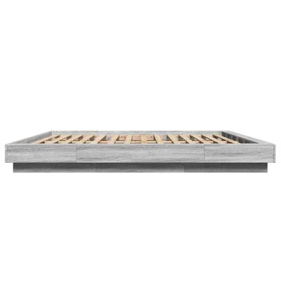 Bedframe bewerkt hout grijs sonoma eikenkleurig 180x200 cm