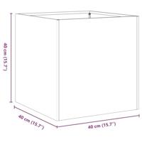 Plantenbak 40x40x40 cm koudgewalst staal wit - thumbnail