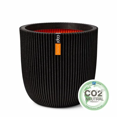 Capi pot bol groove nl 43x41cm - zwart Capi pot bol groove nl 43x41cm - zwart