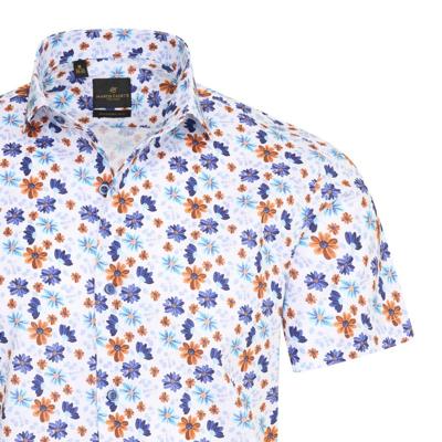 MarcoCassette - Italiaans Heren Overhemd - Bloemenmotief - Korte Mouw - SALE MarcoCassette - Italiaans Heren Overhemd - Bloemenmotief - Korte Mouw - SALE