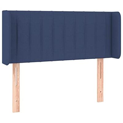Hoofdbord LED 83x16x78/88 cm stof blauw