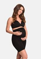 Zwangerschapsshort Positieshort Naadloos Zwart met shapewear effect - thumbnail