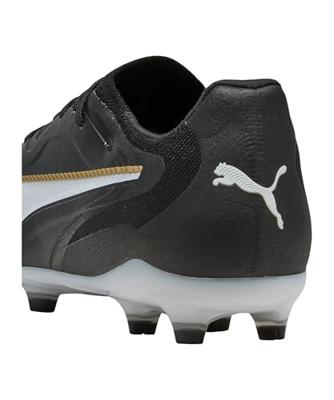 PUMA King 20 Pro Gras / Kunstgras Voetbalschoenen (MG) Zwart Wit Goud