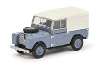 Schuco 452670100 H0 Auto Land Rover 88 blauw met witte softtop - thumbnail
