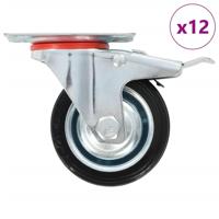 12 st Zwenkwielen 75 mm - thumbnail