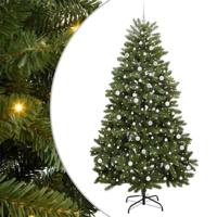 VidaXL Kunstkerstboom met 300 led groen 240 cm pvc en metaal - thumbnail