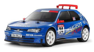 Tamiya 1:10 RC auto Elektro Straatmodel RC Peugeot 306 Maxi BT-01 Blauw Achterwielaandrijving 2,4 GHz