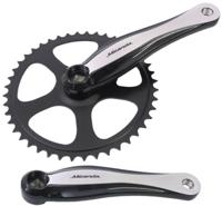 Miranda crankset beta1 plus 44 tands 3/32 blad staal crank alu zwart - thumbnail