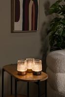 Lucide LILY - Oplaadbare Tafellamp - Accu/Batterij - Ø 8 cm - LED 3 StepDim - 1x3W 2700K/3000K - Koper - Set van 3 - thumbnail