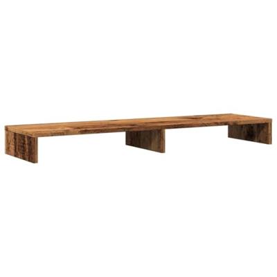 VidaXL Monitorstandaard 100x27x10 cm bewerkt hout oud houtkleurig VidaXL Monitorstandaard 100x27x10 cm bewerkt hout oud houtkleurig