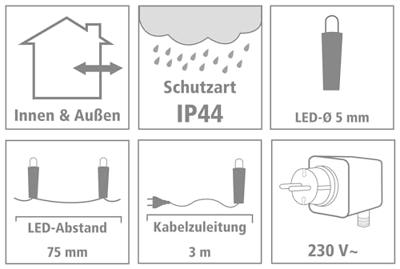 Buiten Ledverlichting 40 Led - Warm White, 300cm