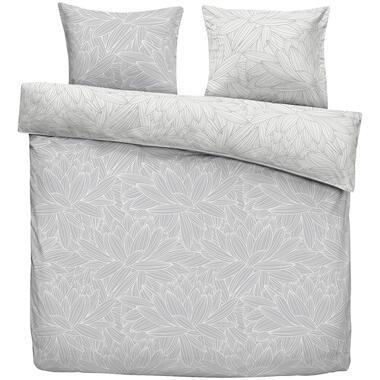 Dekbedovertrek Emilia - lichtgrijs - 200x200/220 cm - Leen Bakker