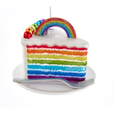 Ornament glas regenboogtaart l11 cm Kurt S. Adler - Kurt s adler