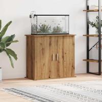 Aquariumstandaard Artisan Eikenhout 81x36x73 cm Bewerkt Hout - thumbnail