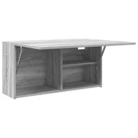 Badkamerwandkast 80x25x40 cm bewerkt hout grijs sonoma eiken - thumbnail