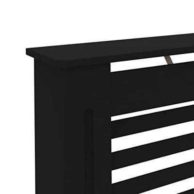 VidaXL Radiatorombouw 152x19x81,5 cm mdf zwart - thumbnail