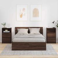Nachtkastjes 2 pcs Bruin Eiken 40 x 30 x 467 cm Bewerkt hout - thumbnail