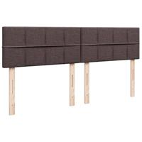 Boxspring met matras stof donkerbruin 200x200 cm - thumbnail