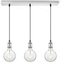 Home sweet home hanglamp pendel Vintage 3L Beam - mat staal - thumbnail